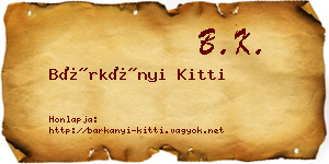 Bárkányi Kitti névjegykártya