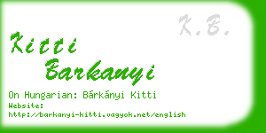 kitti barkanyi business card